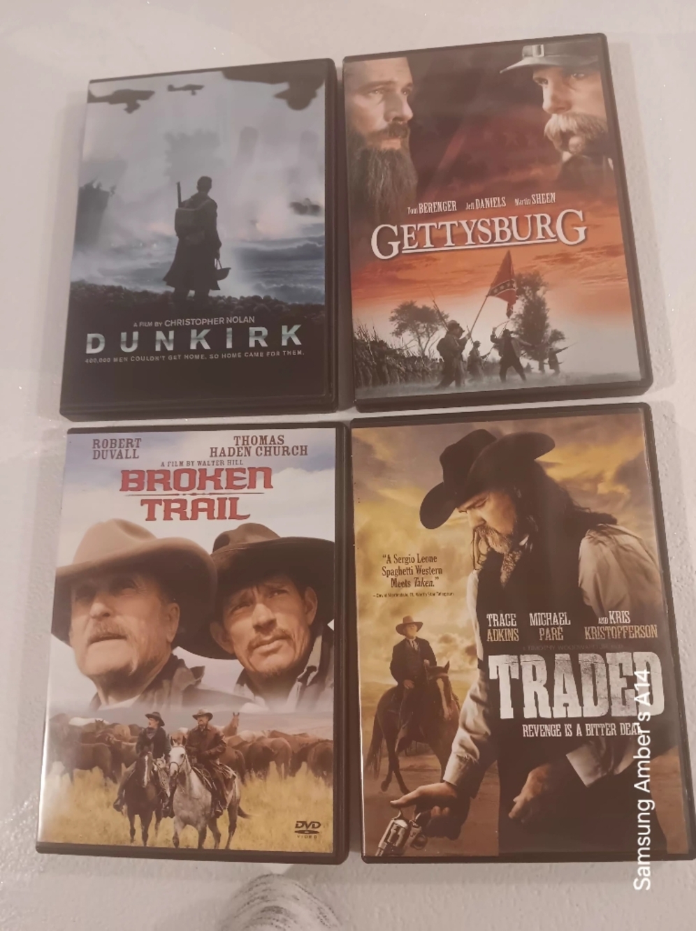 Samsung Amber's A14 Brown and Black DVD Box Back Covers (Set of 4)
